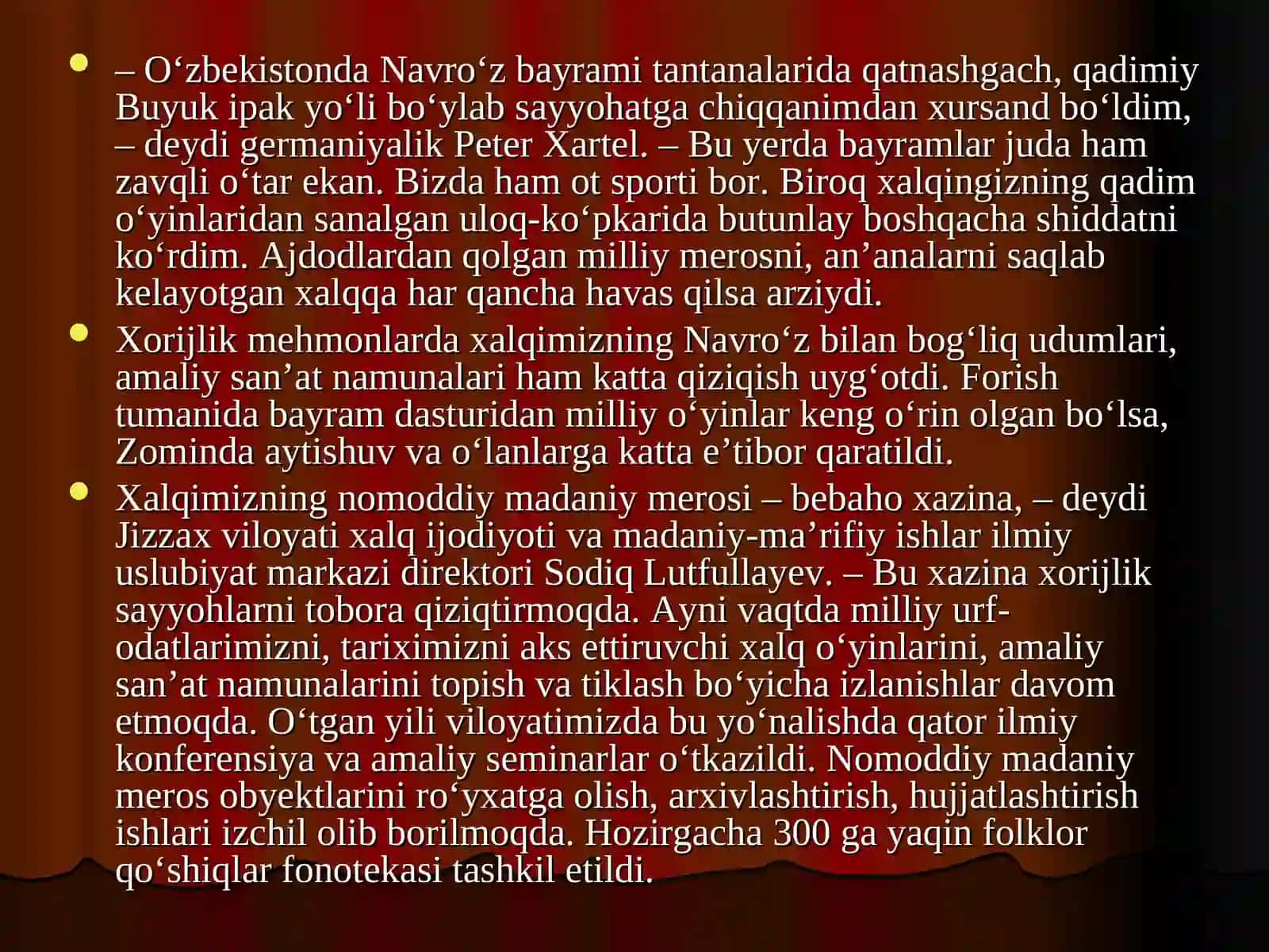 Madaniy va Ma`naviy meros 4