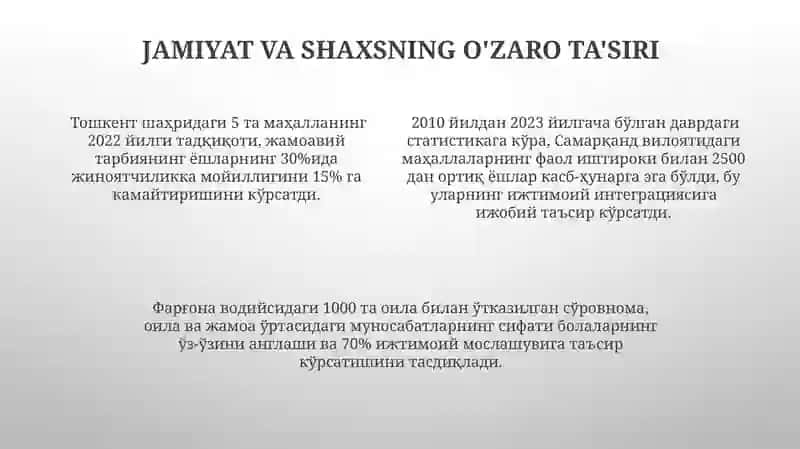 Jamoa tarbiya obyekti va subyekti sifatida 4
