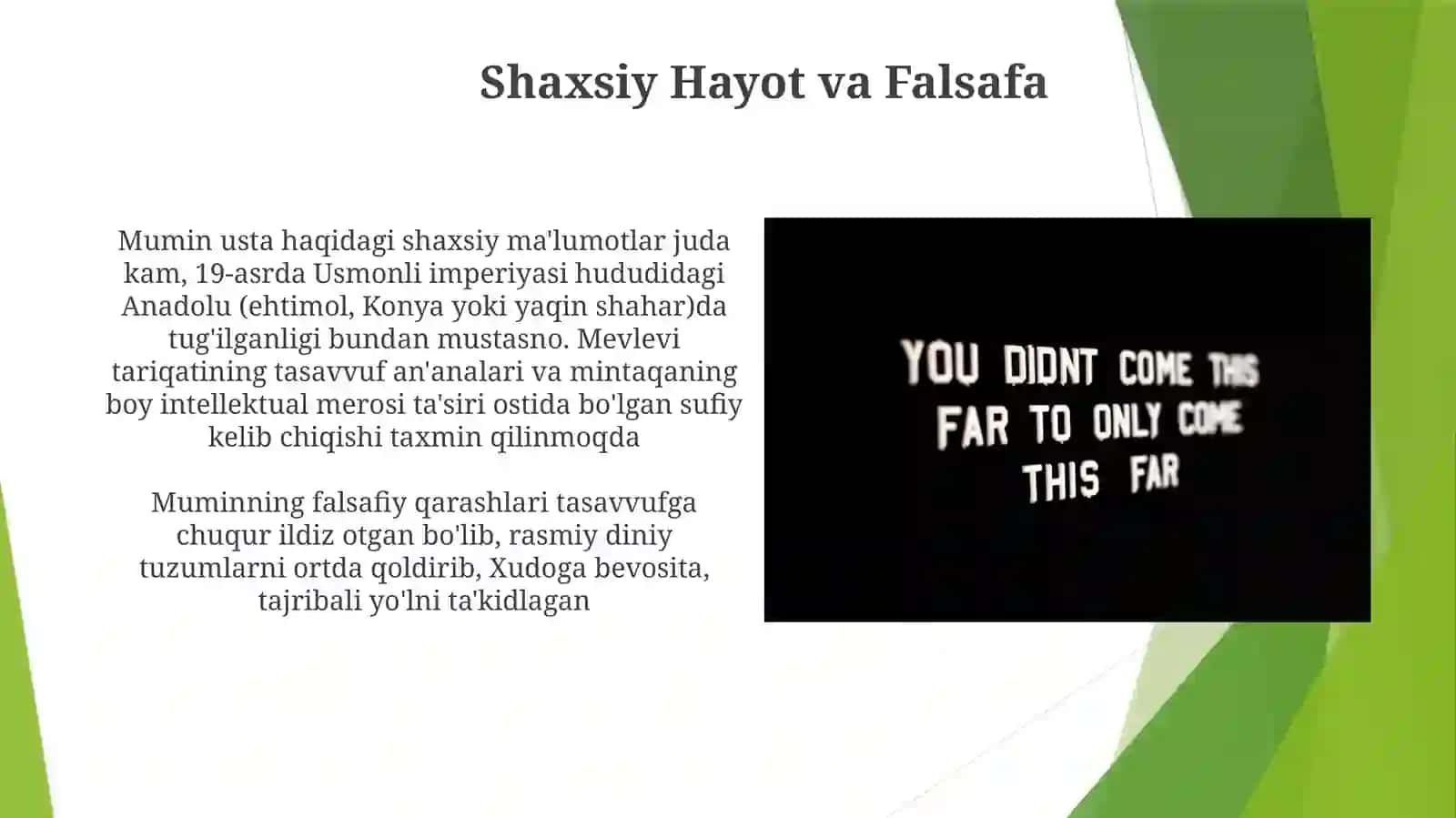 Mumin Ustozning Ta'limlari 4