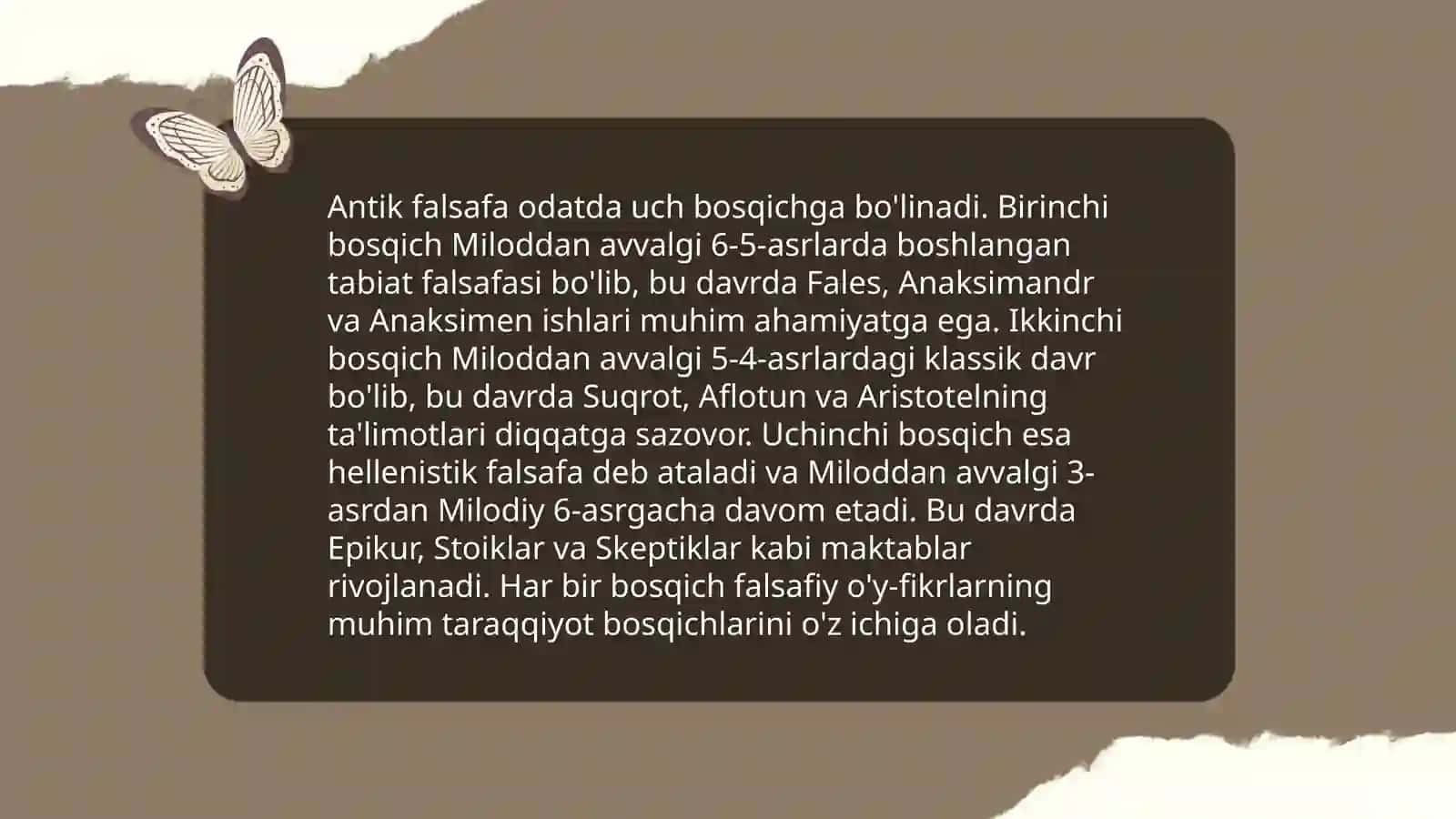 Falsafaning taraqiyot bosqichlari 4
