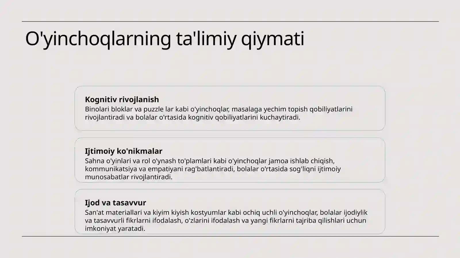 O'yinchoqlar,o'yinchoqlarga qo'yiladigan talablar 4