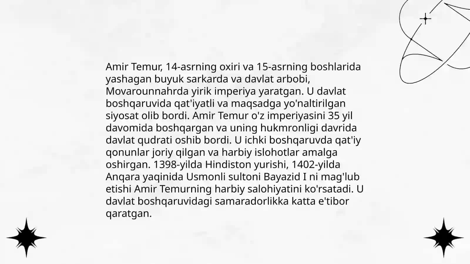 Amir Temur va uning tarixiy roli 4