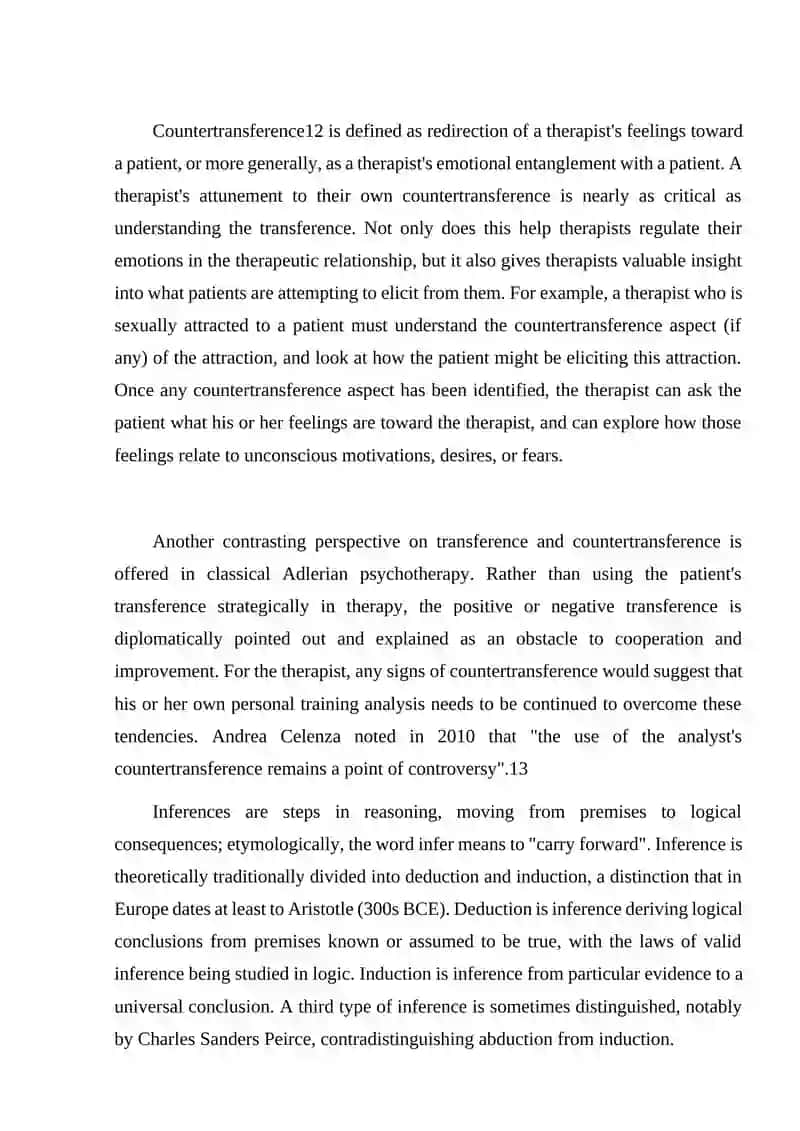 Transference and Inference 4
