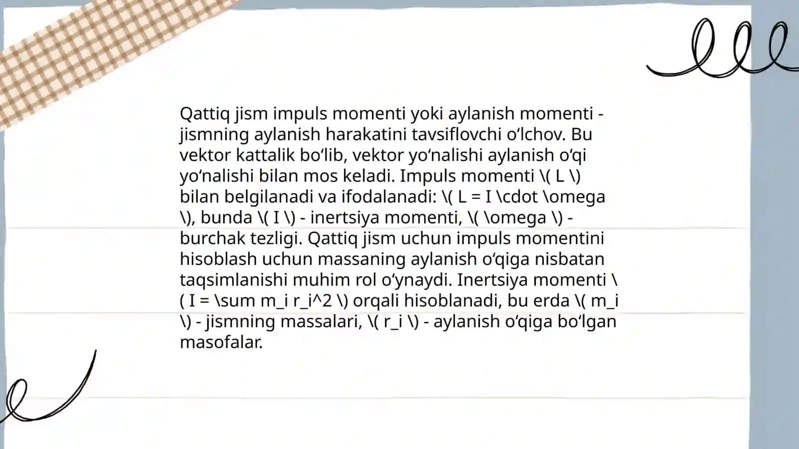 Qattiq jismning tekis parallel harakati 4