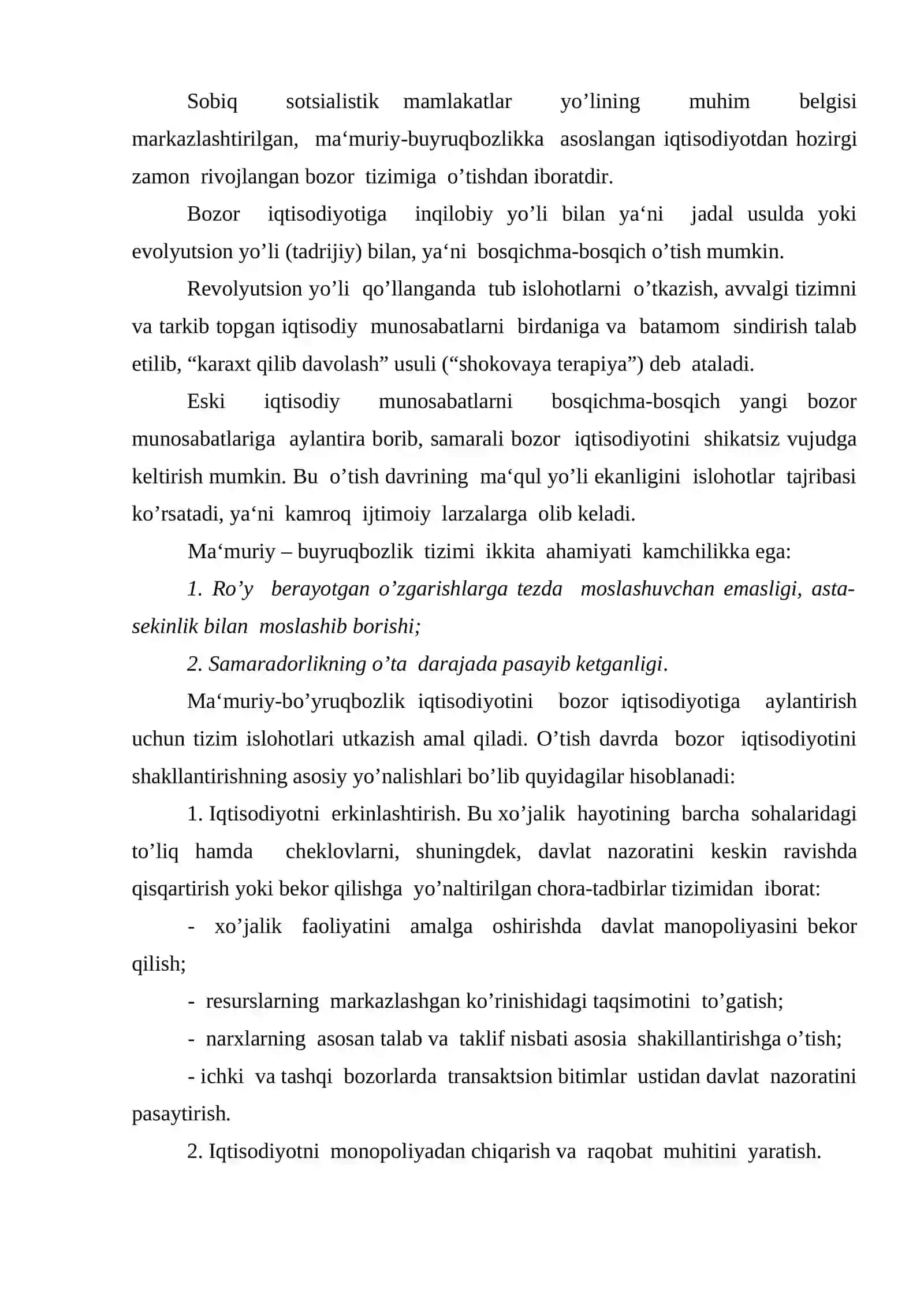 BOZOR IQTISODIYOTIGA O’TISH DAVRI 4