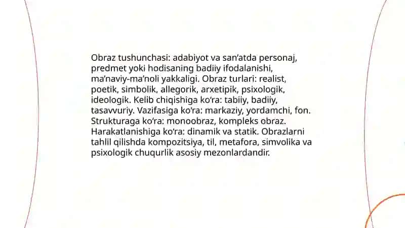 Obrazlarni anglashning asosiy masalasi 4