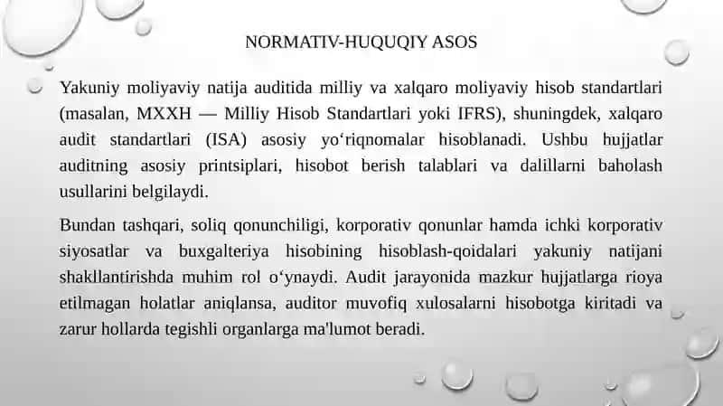 Yakuniy moliyaviy natija auditi 4