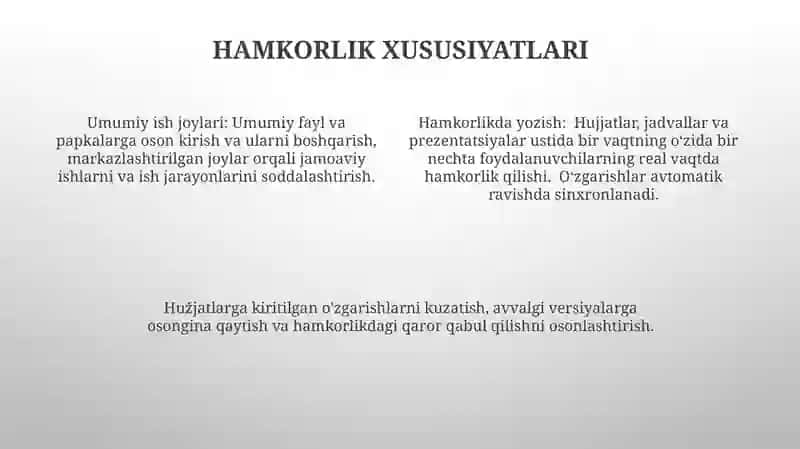 MS Office 2010 dasturlar paketi imkoniyatlari 4