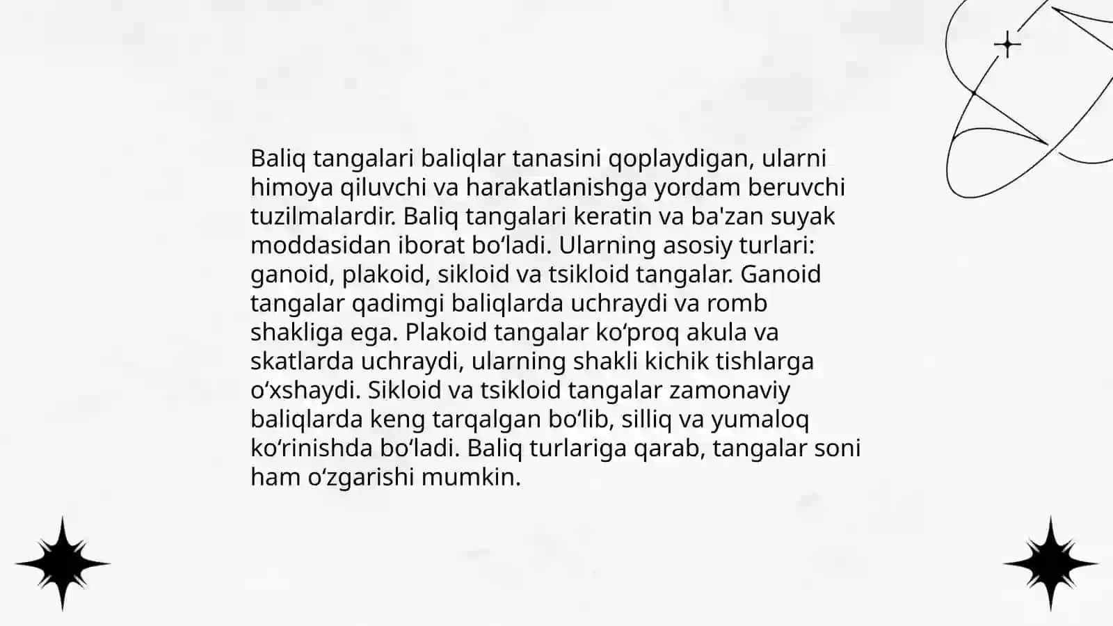 Baliqlarning morfologik va anatomik tuzilishi haqida 4