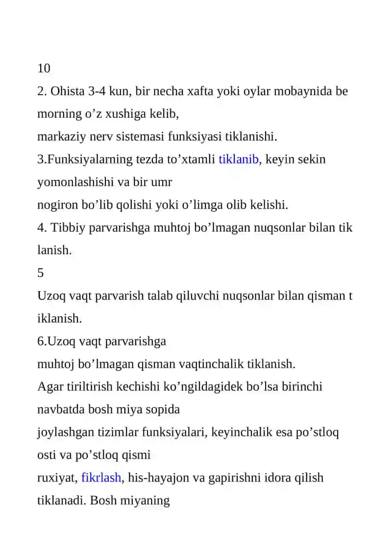 Postreanimatsion kasallikvareanimatsiyadan keyingidavridaintensivterapiya xususiyatlari 4