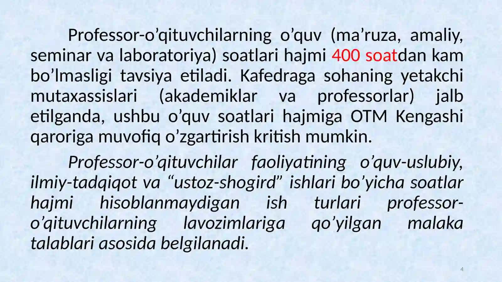 OLIY TA’LIM TIZIMIDA KREDIT-MODUL TIZIMI 4