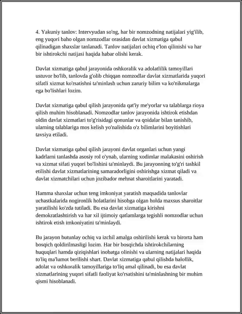 DAVLAT XIZMATCHILARI 4