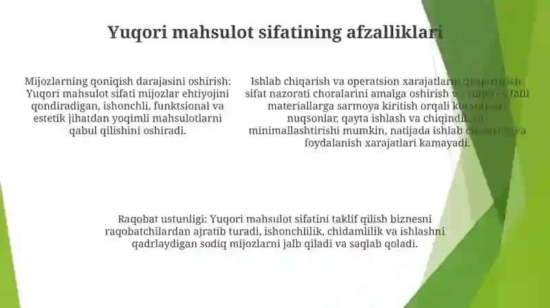Mahsulot Sifati 4