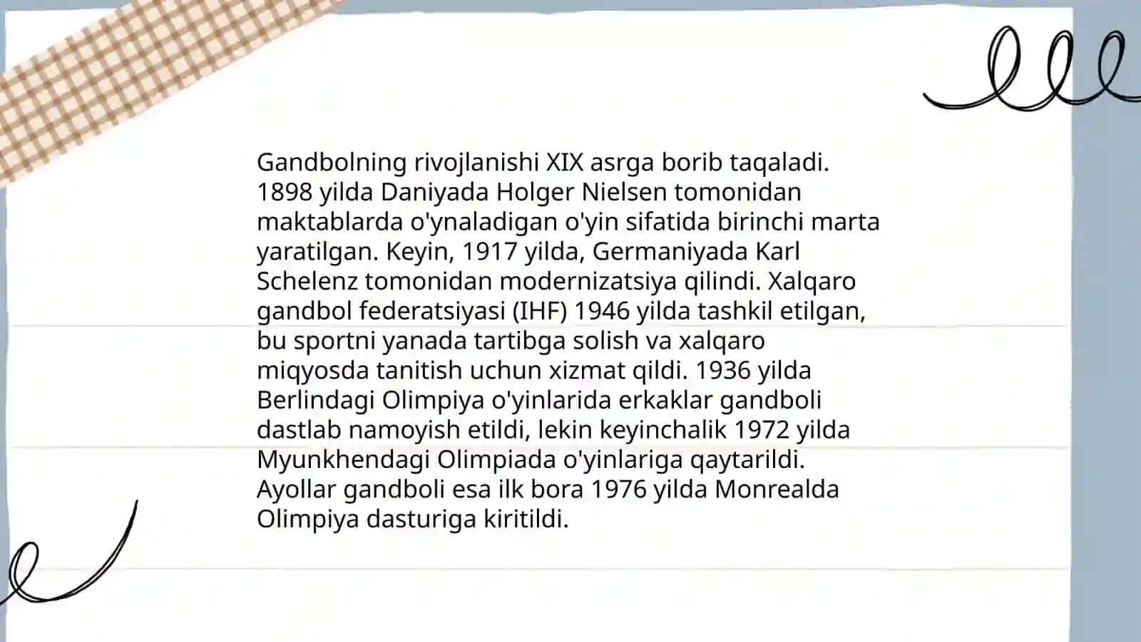 Gandbol oʻyinining kelib chiqish tarixi va oʻyin qoidalari 4
