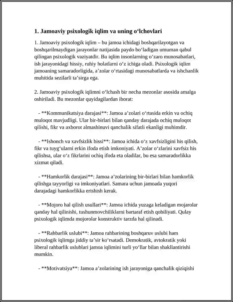 JAMOADAGI PSIXOLOGIK HOLAT VA UNI OPTIMALLASHTIRISH USULLARI 4