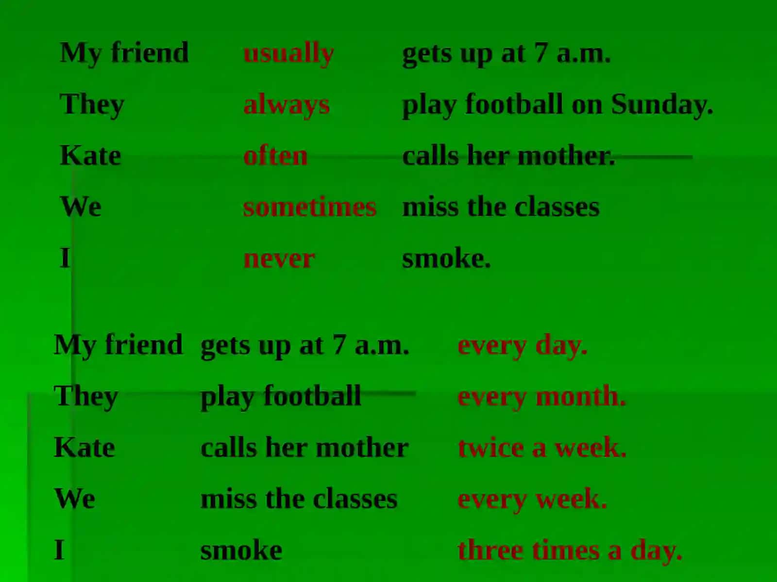 Present Simple 4