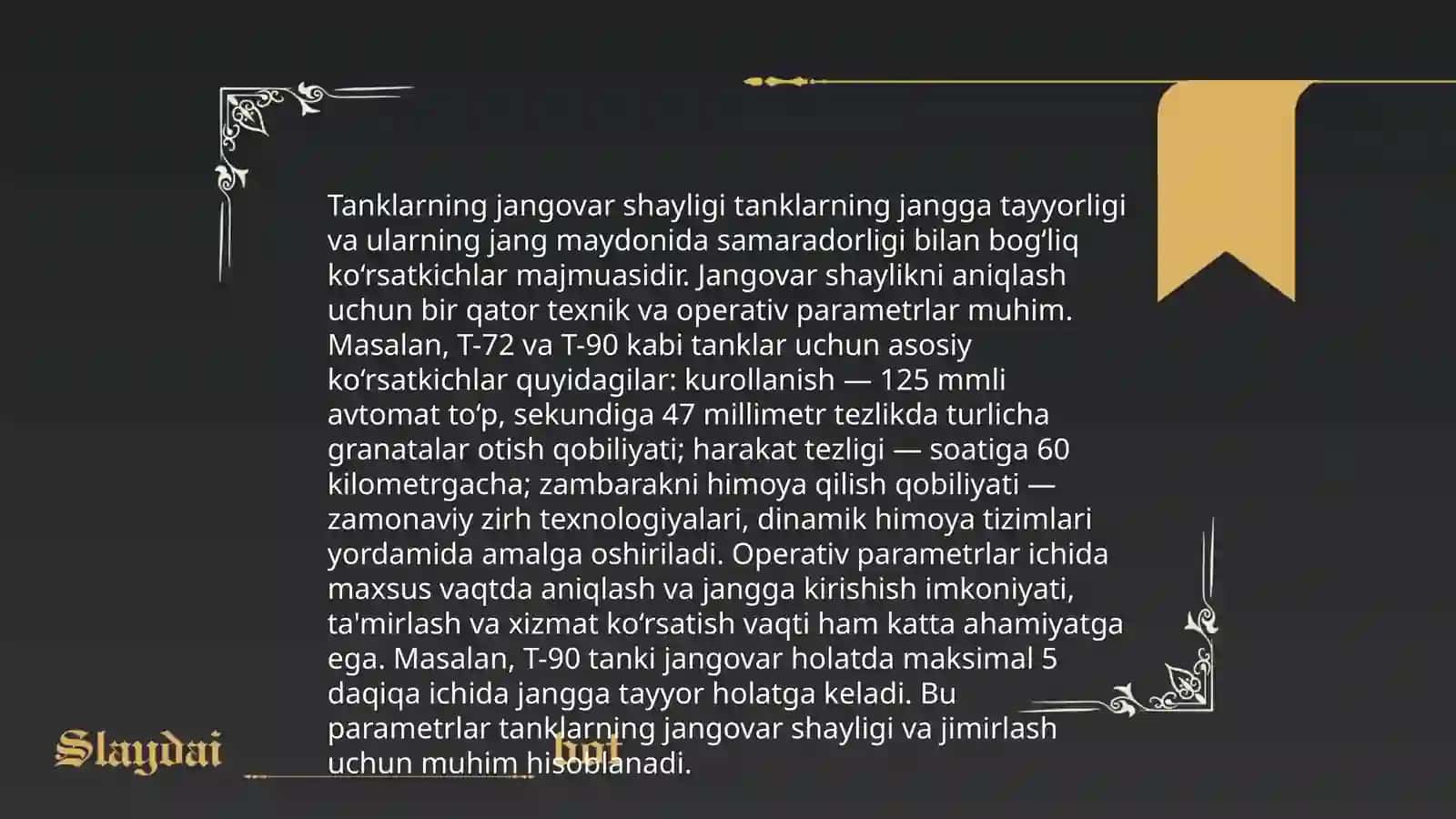 Mashinalarning jangovar samaradorligi 4