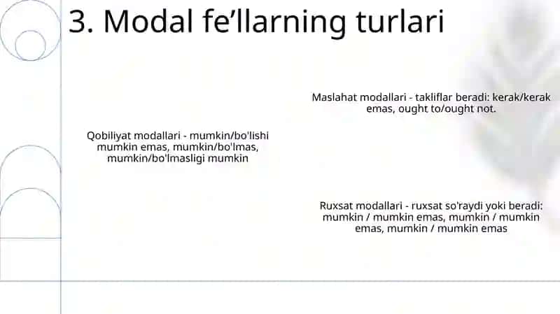 Ingliz Tili Gramatikasida Modal Fellar 4
