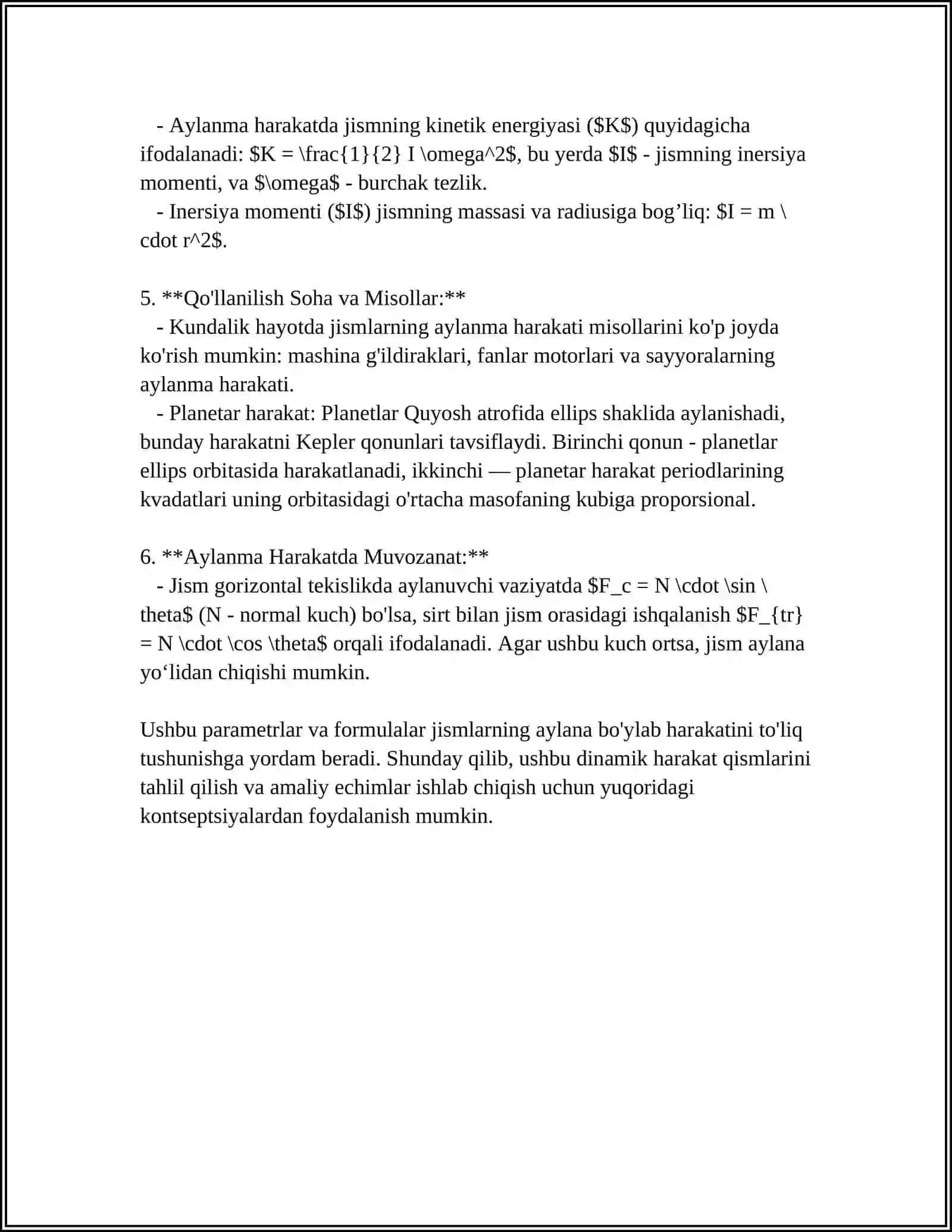 JISMLARNING AYLANA BOʻYLAB HARAKATI 4