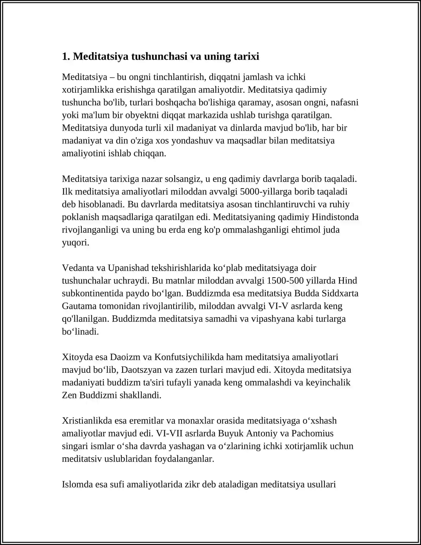 MEDITATSIYA VOSITACHILIKNING ASOSIY QOIDASI SIFATIDA 4