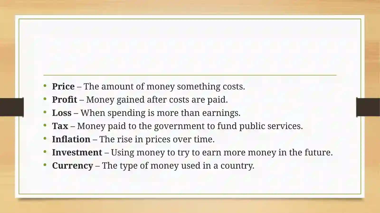 Money matters 4