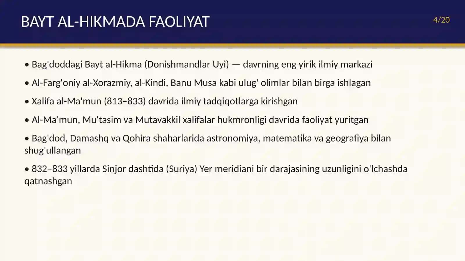 Ahmad al-Fargʻoniy(Alfraganus) 4