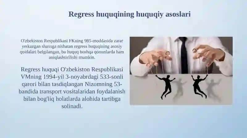 Regress huquqi 4