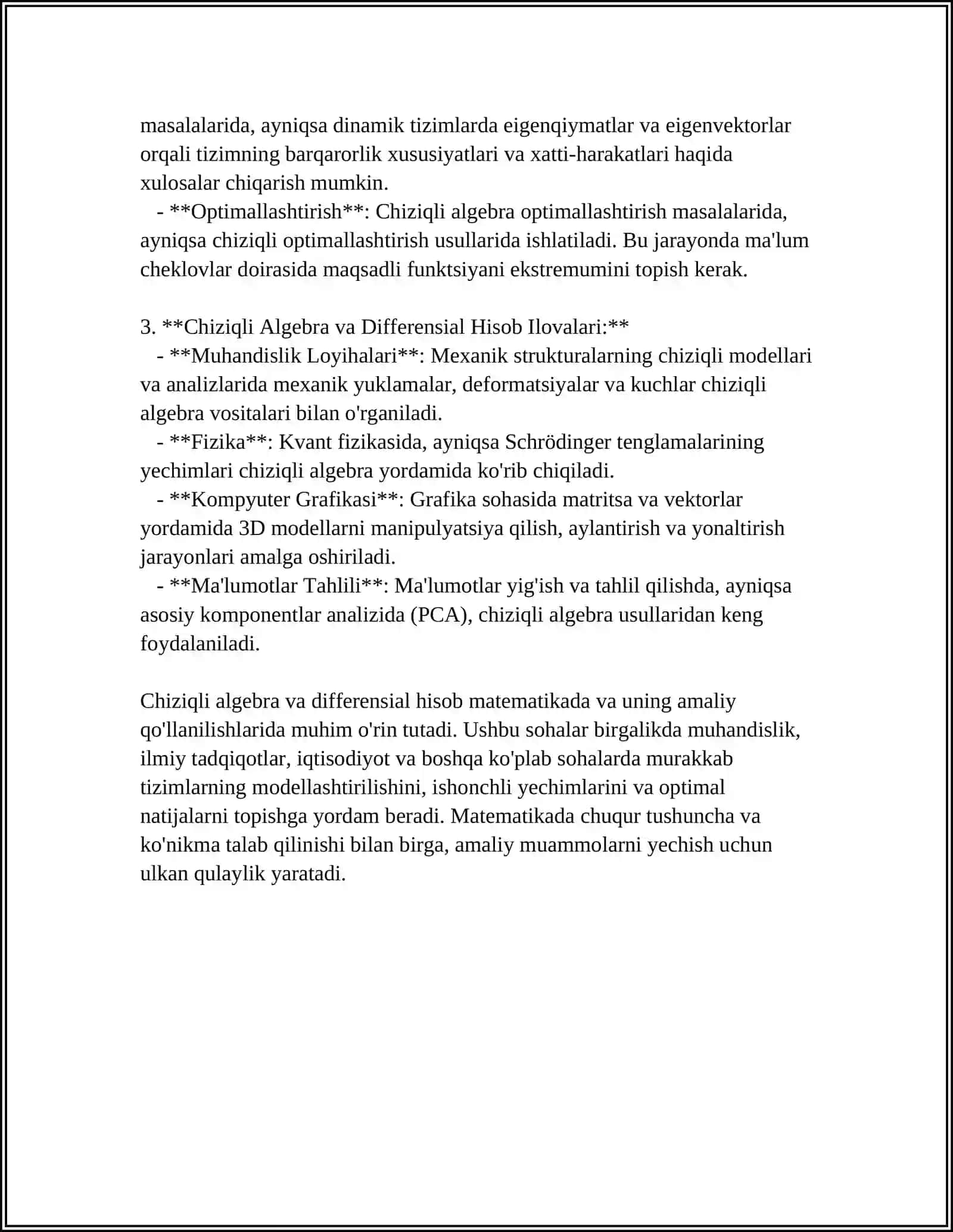 MASHINALI O'QITISH ALGORITIMLARIDA DIFFERENSIAL HISOB TATBIQLARI 4