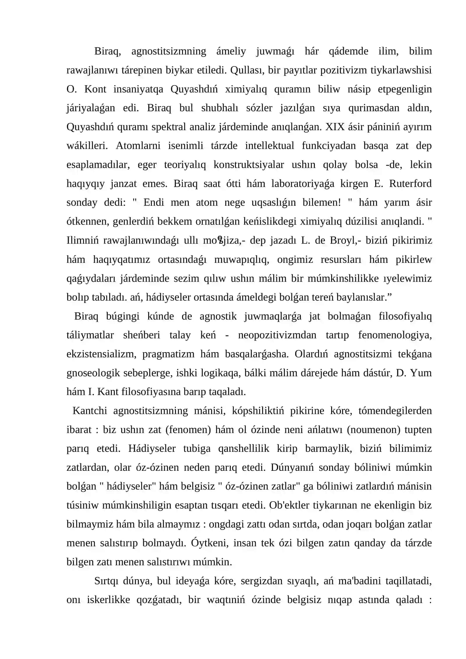 Dúnyanı tanıw hám biliw 4
