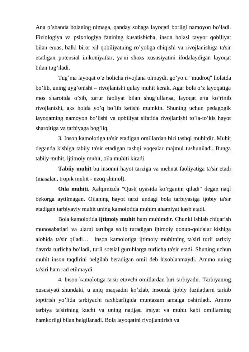 Insonning Rivojlanishi 4