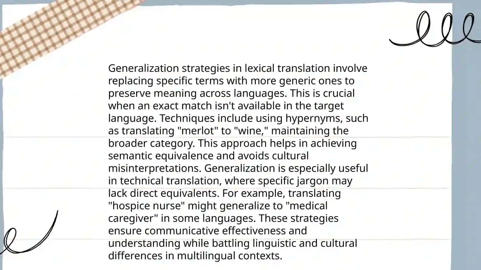 Concretization in Lexical Translation 4