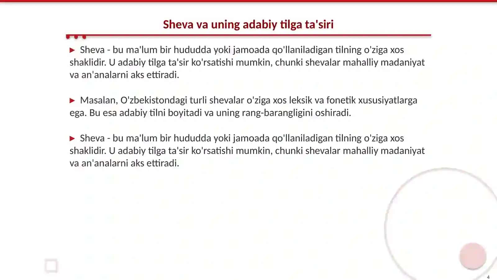 Adabiy til va sheva munosabati 4