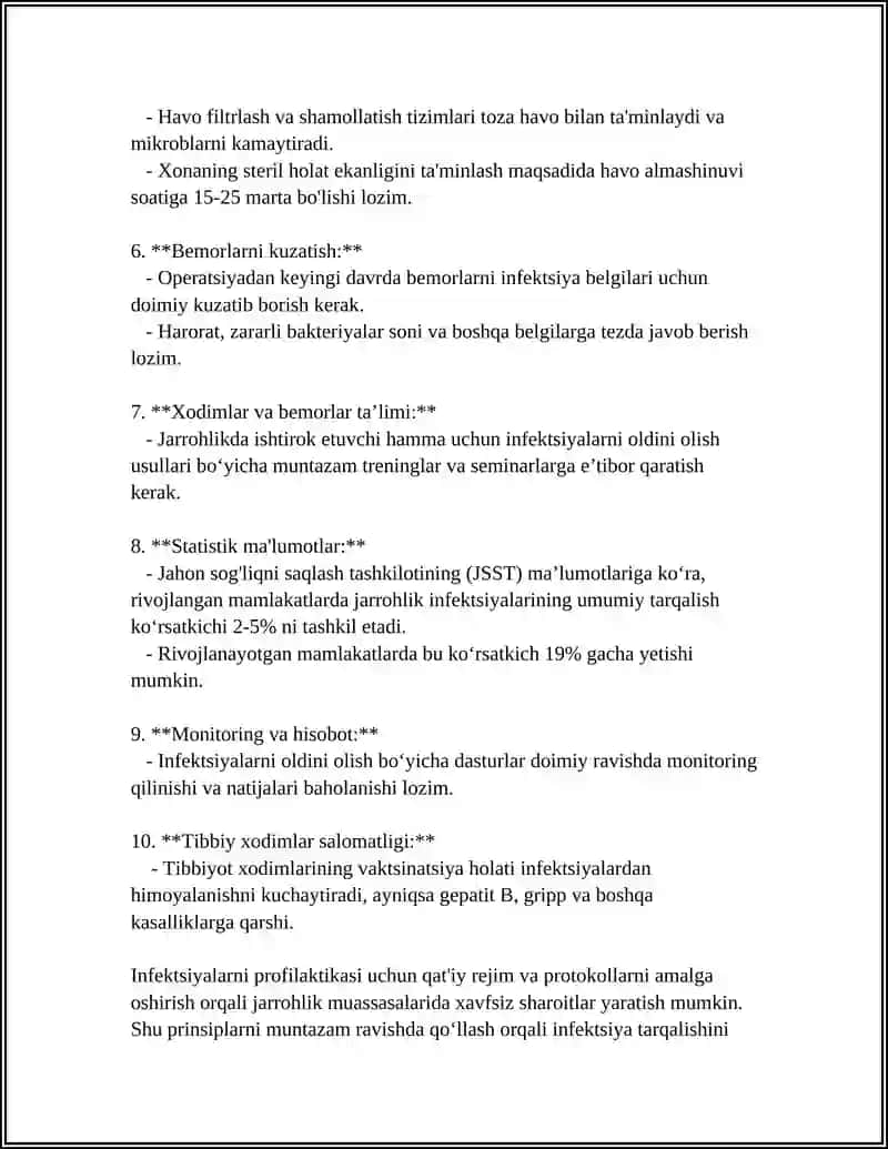 XIRURGIYADA SHIFOXONANI INFEKSIYASI PROFILAKTIKASI 4