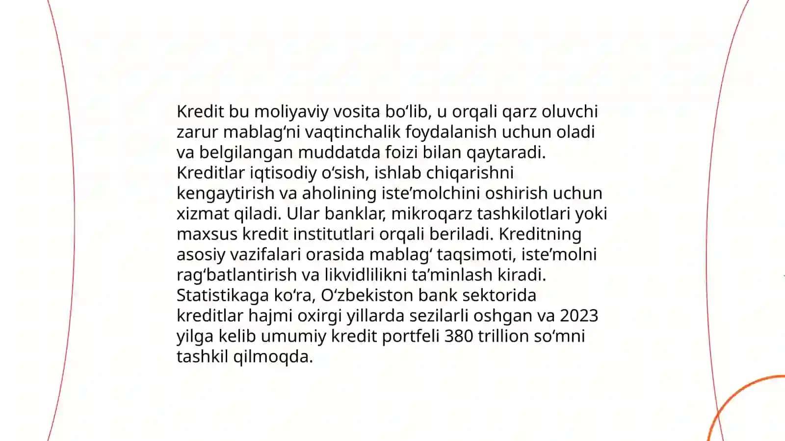 Kredit tizimi va uning tarkibi 4