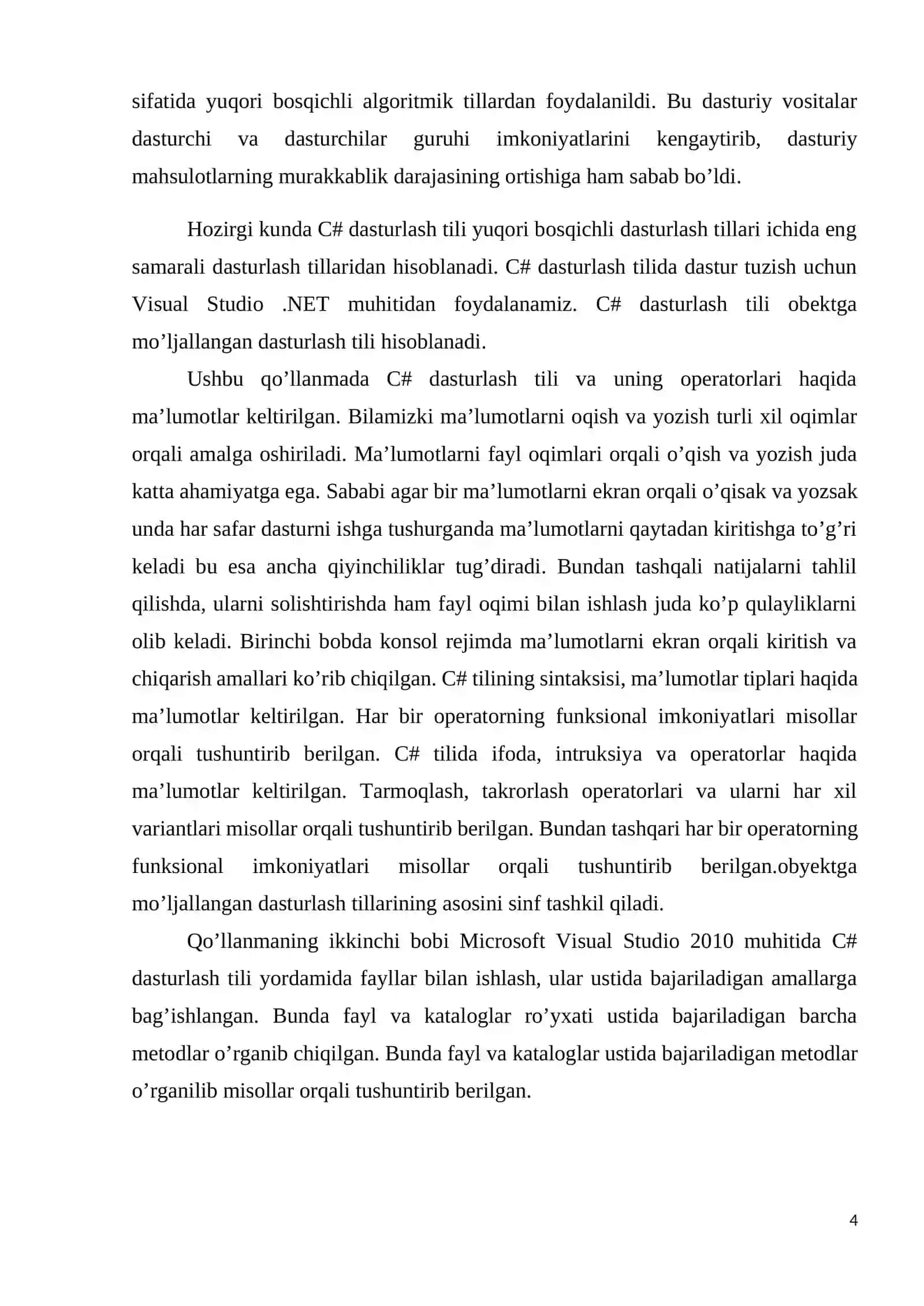 “C# dasturlash tili shartli operatorlar” 4