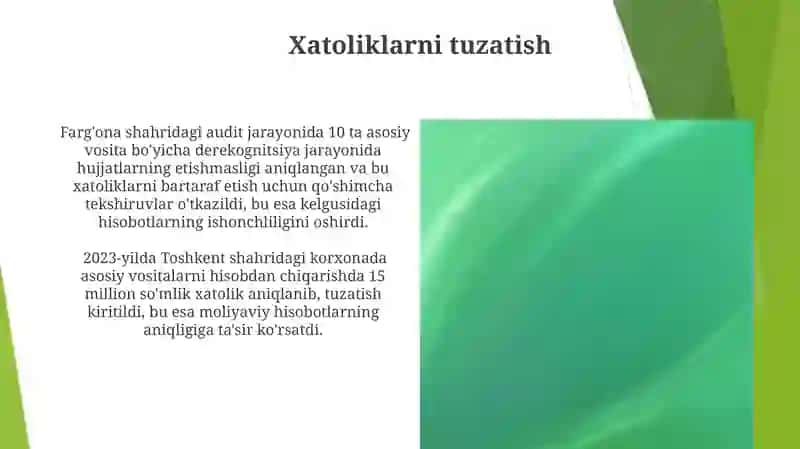 Asosiy Vositalarni Balansdan Chiqarilishi Hisobi 4