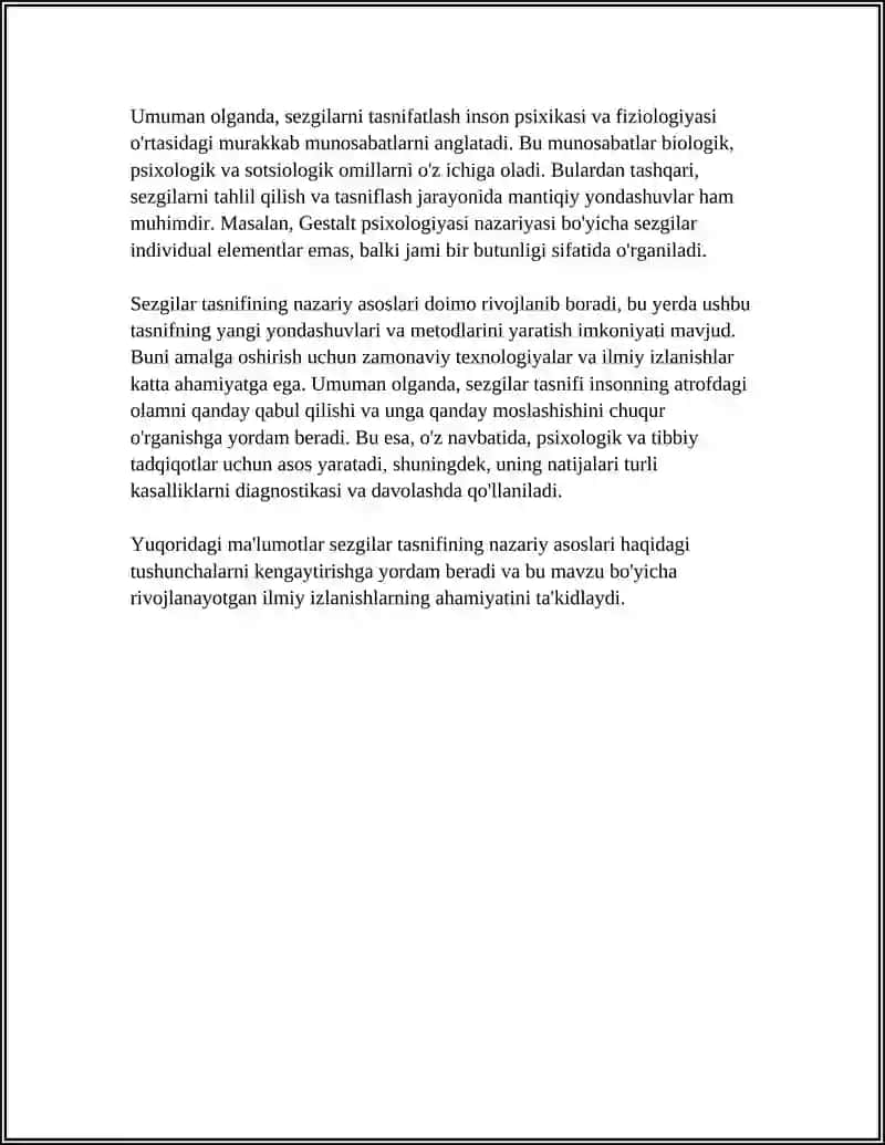 Sezgilar tasnifi 4