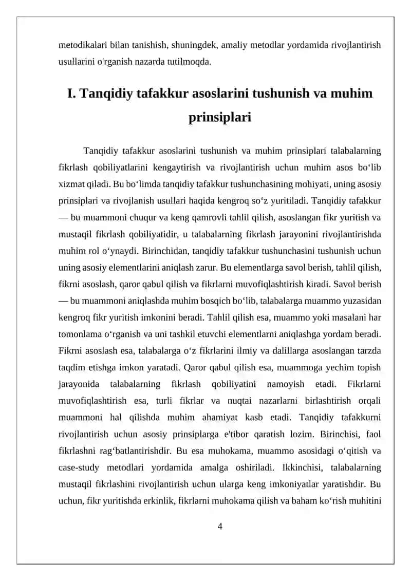 TALABALARDA TANQIDIY TAFAKKURNI RIVOJLANTIRISH USULLARI 4