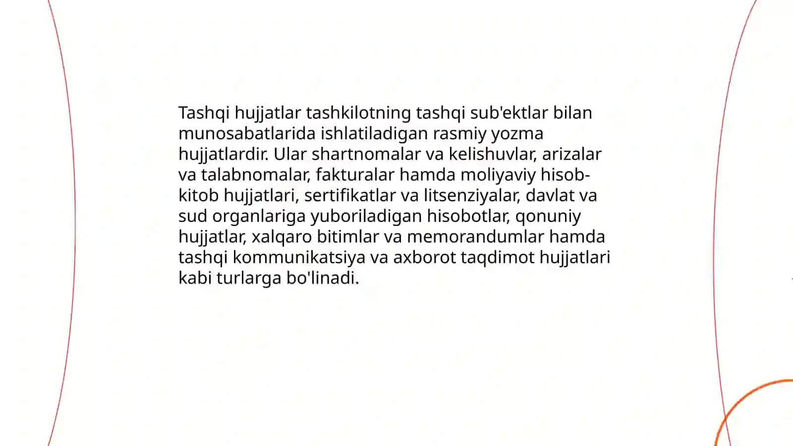 Ichki va tashqi hujjatlar 4
