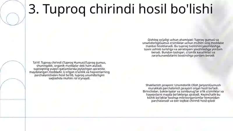 Tuproq Gumusi Va Unumdorligi 4
