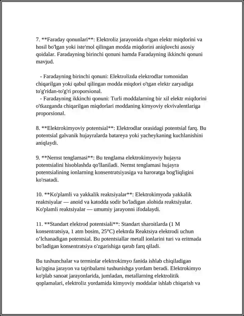 ELEKTRO KIMYONING ASOSIY TUSHUNCHALARI 4