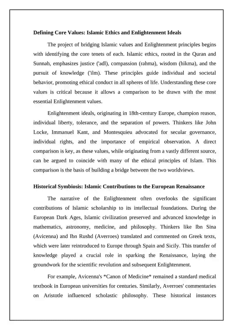 Bridging Worlds: Islamic Values and Enlightenment Principles 4