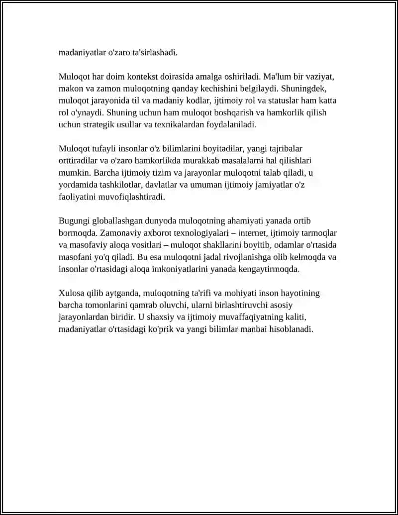 MULOQOT HAQIDA TUSHUNCHA 4