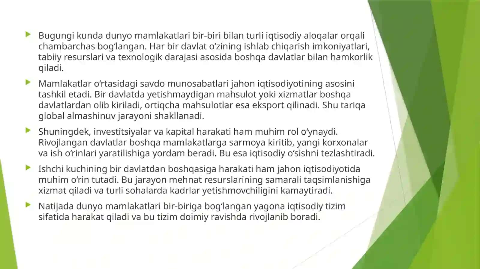 Jahon xoʻjaligi va uning evolyutsiyasi 4