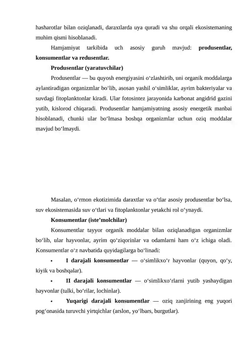 Hamjiyat va ekosistema 4