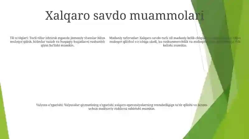 Xalqaro Savdo 4