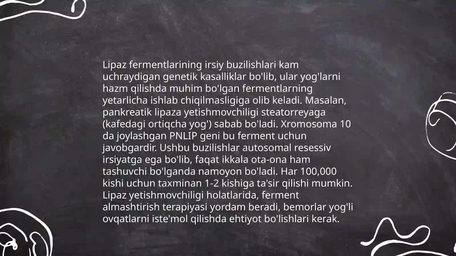 Yog'lar almashinuvining irsiy buzilishi 4