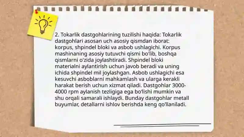 Tokarlik dastgohlari va keskichlar 4