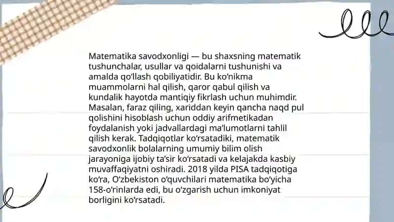 O'qish savodxonligi 4
