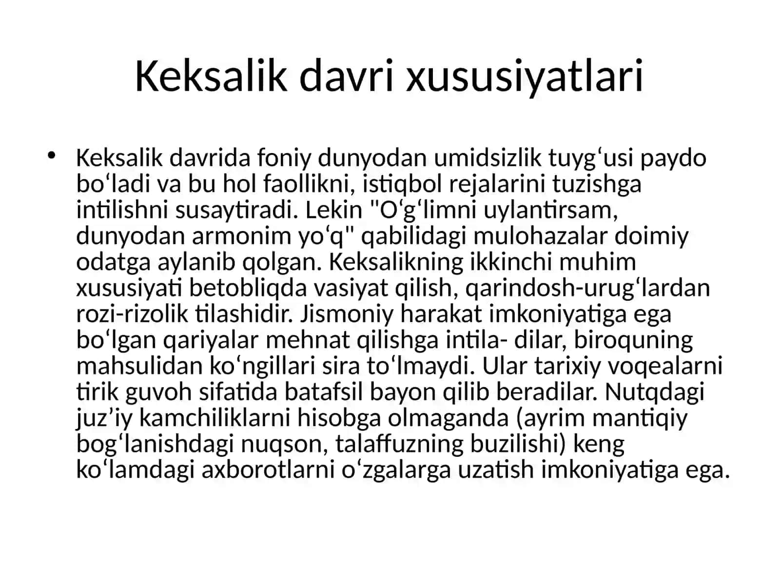 KEKSALIK PSIXOLOGIYASI 4